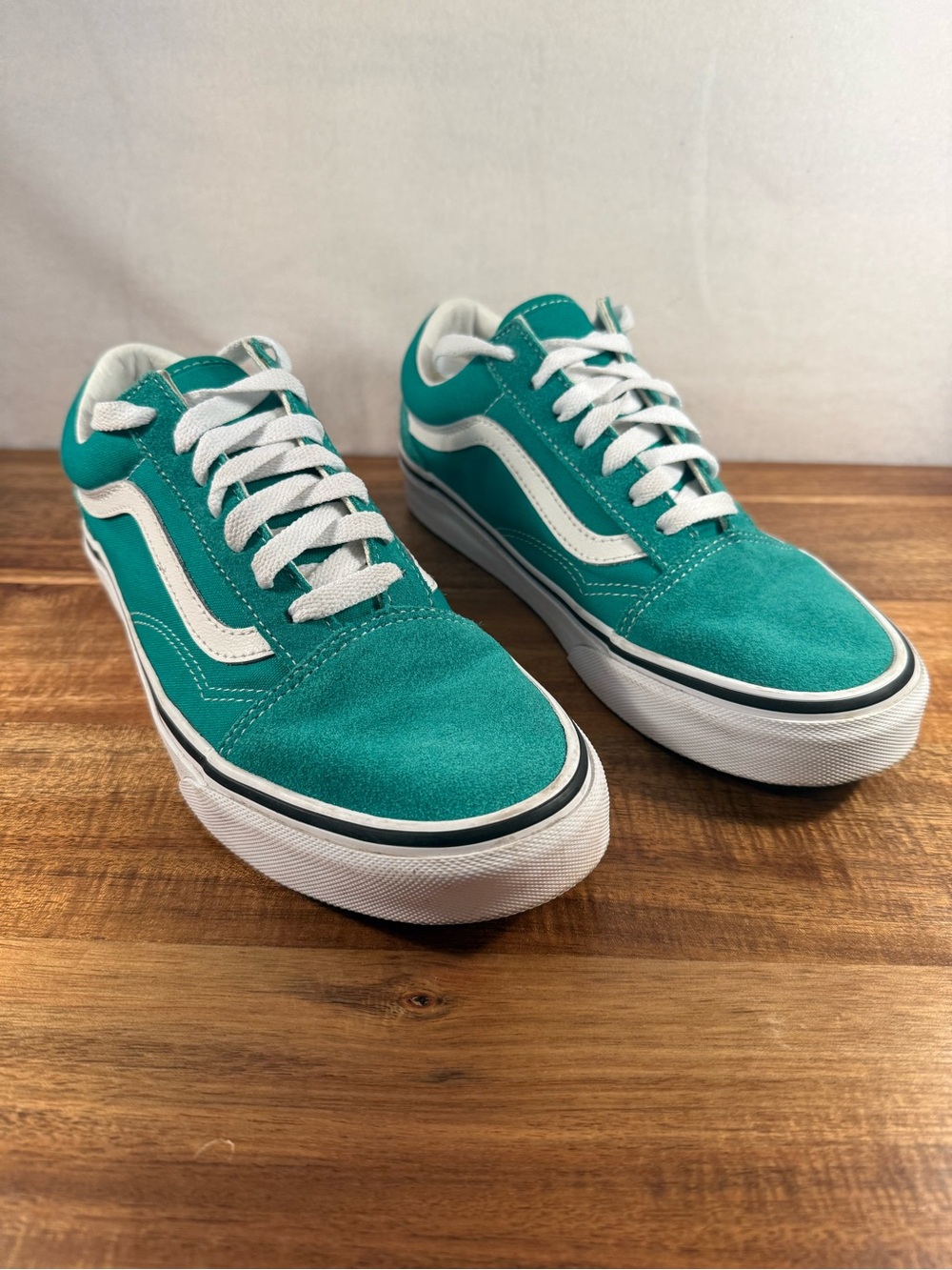 Vans Off The Wall Old Skool Pepper Green Low Top Sneakers Size 7.5